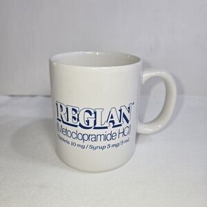 Reglan Pharmaceutical Drug Rep Coffee Mug Rare Advertising Medicine Cup Vintage